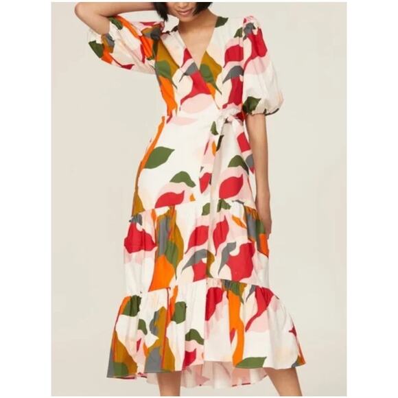 Hutch Marisol Multicolor Wrap Dress, Size Small - Picture 1 of 10